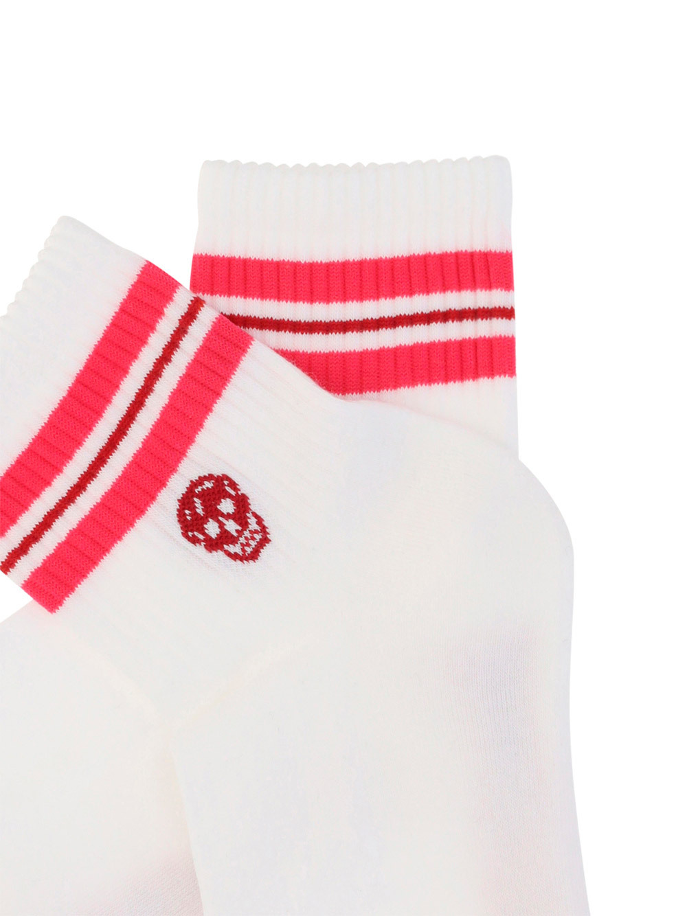 Alexander Mcqueen Skull Motif Socks In White