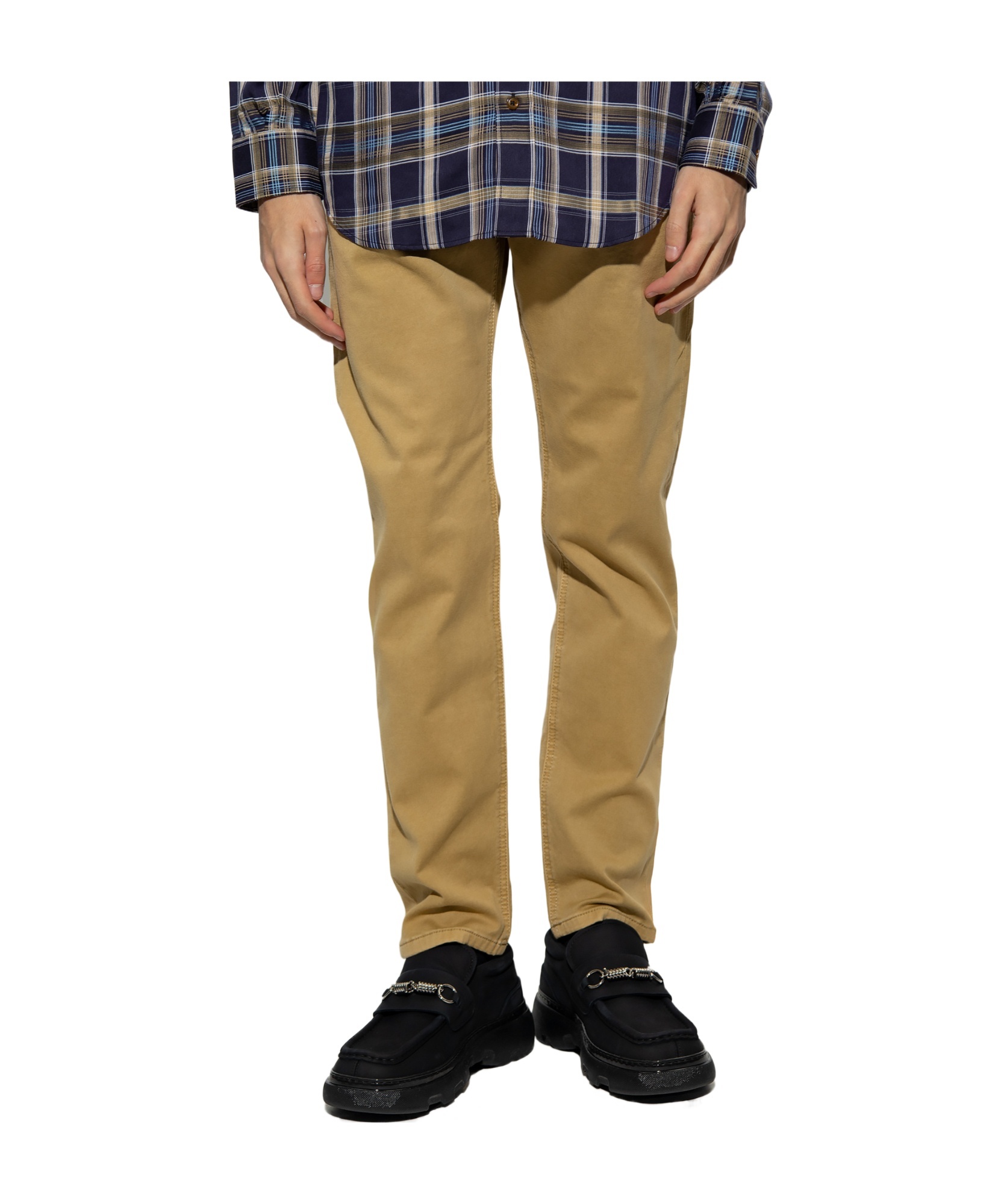 Diesel D-krooley Tapered Trousers In Brown