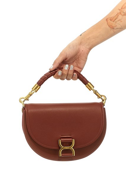 Shop Chloé Marcie Crossbody Bag In Brown