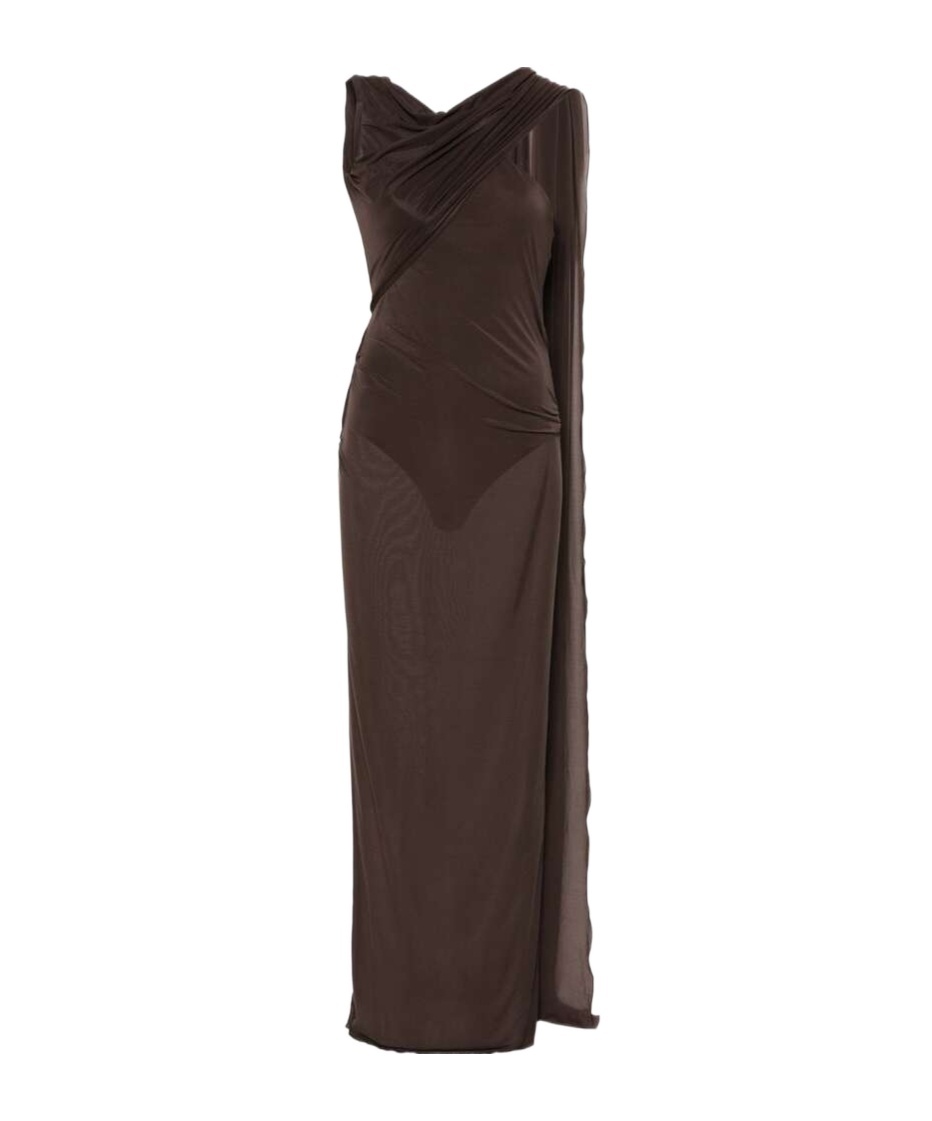 Attico Halterneck Open-back Maxi Dress In Black
