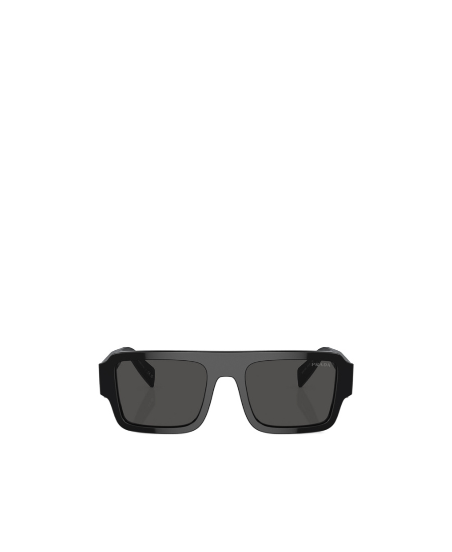 Shop Prada Eyewear Rectangular Frame Sunglasses In Black