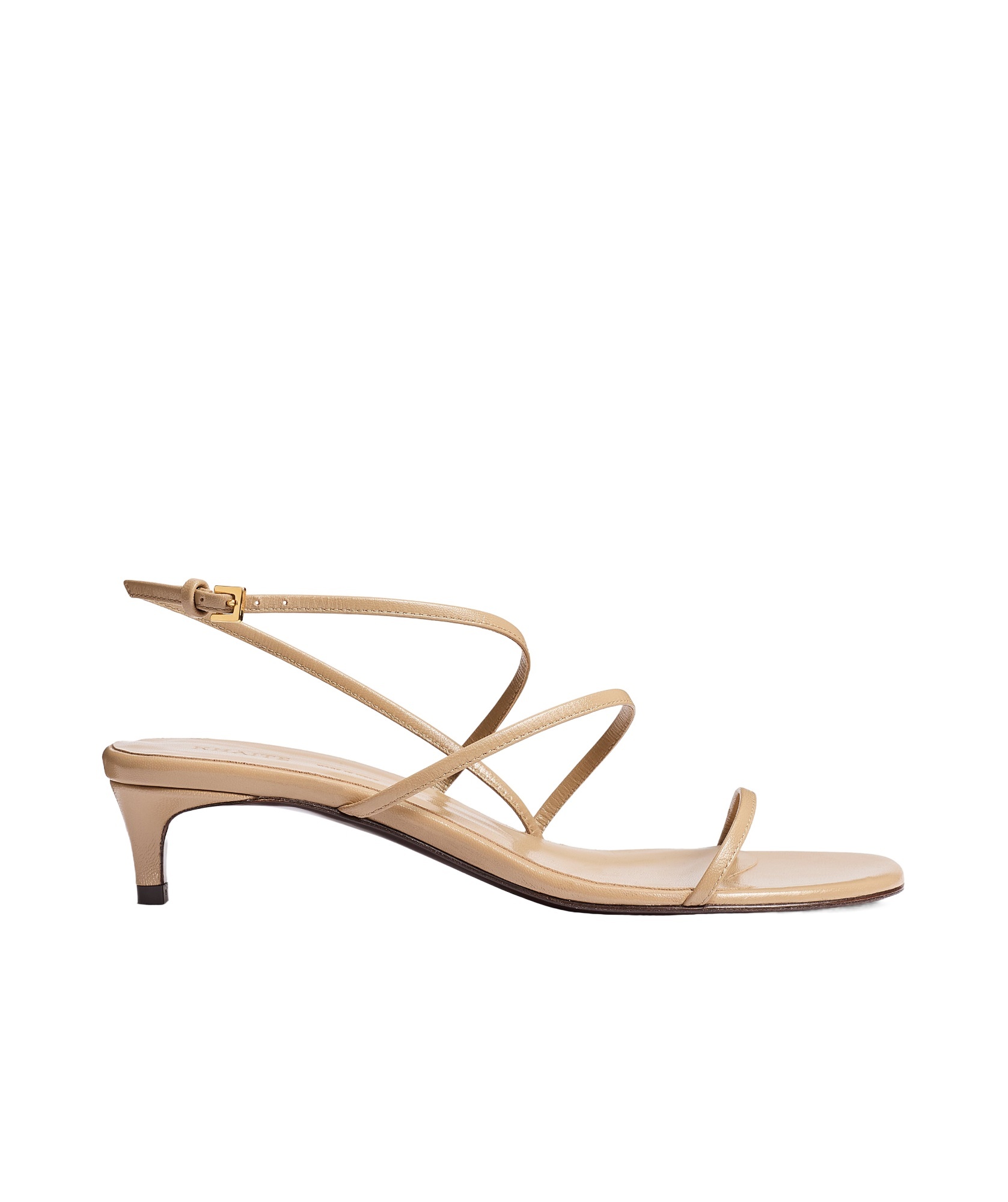 Khaite Loop Leather Sandals In Nude
