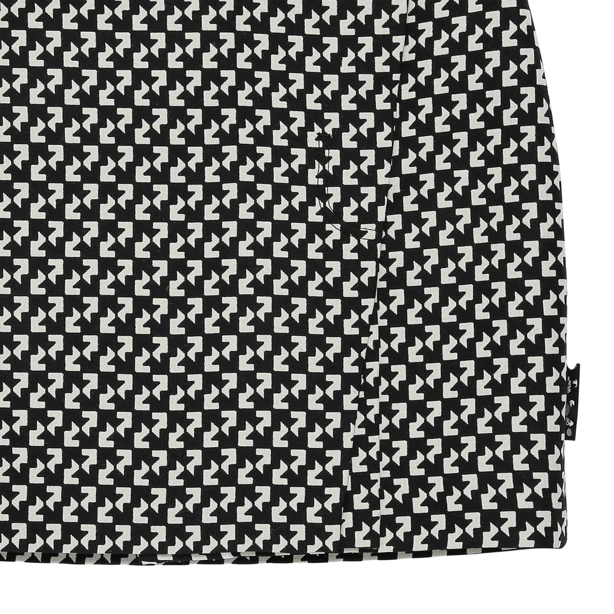 Off-white Abstract-print Wrap Skirt In Black