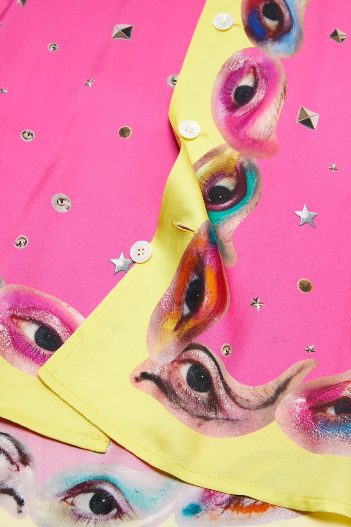 Acne Studios Printed Button-up Shirt In Pink