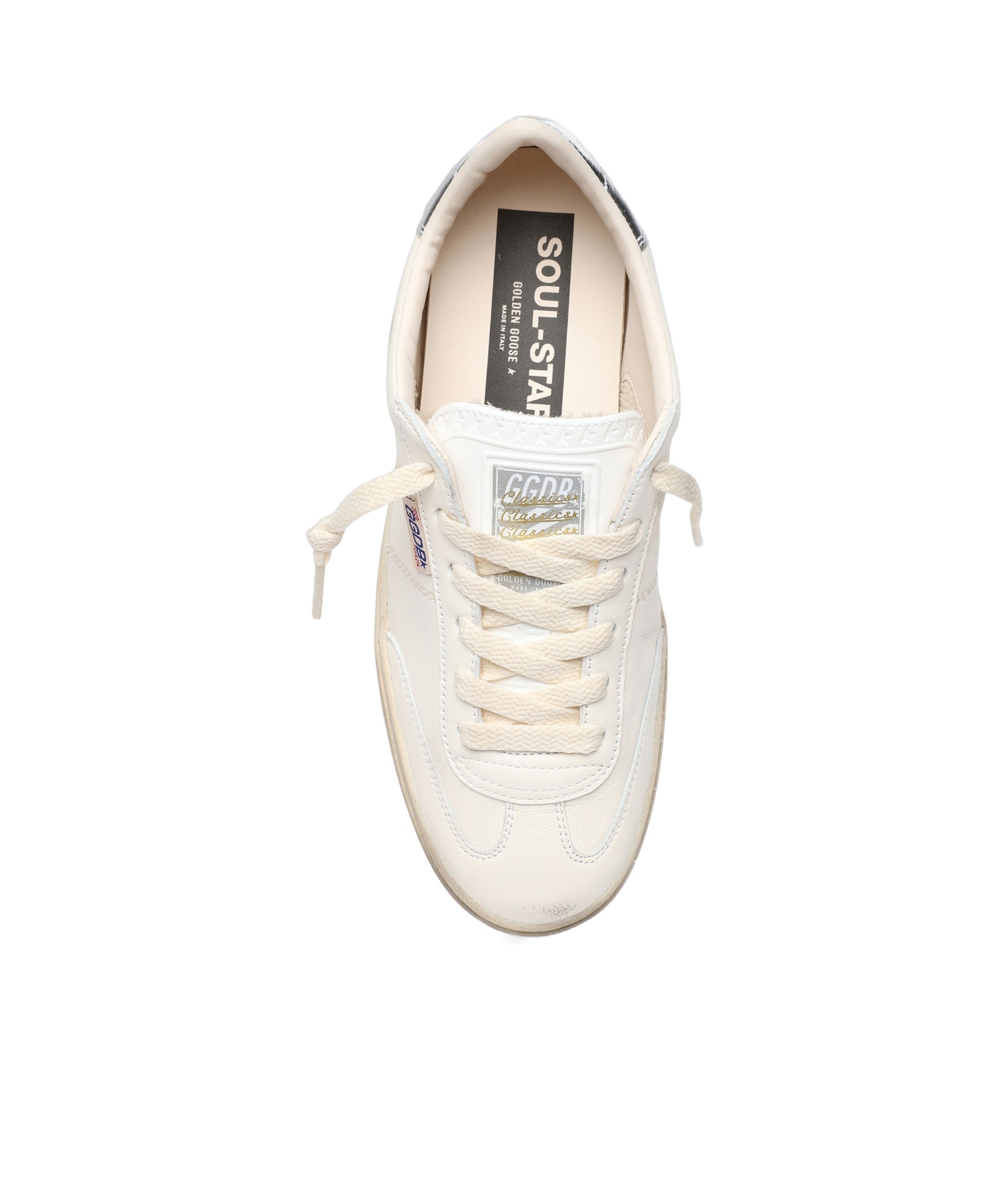 Golden Goose Soul-star Leather Sneakers In White