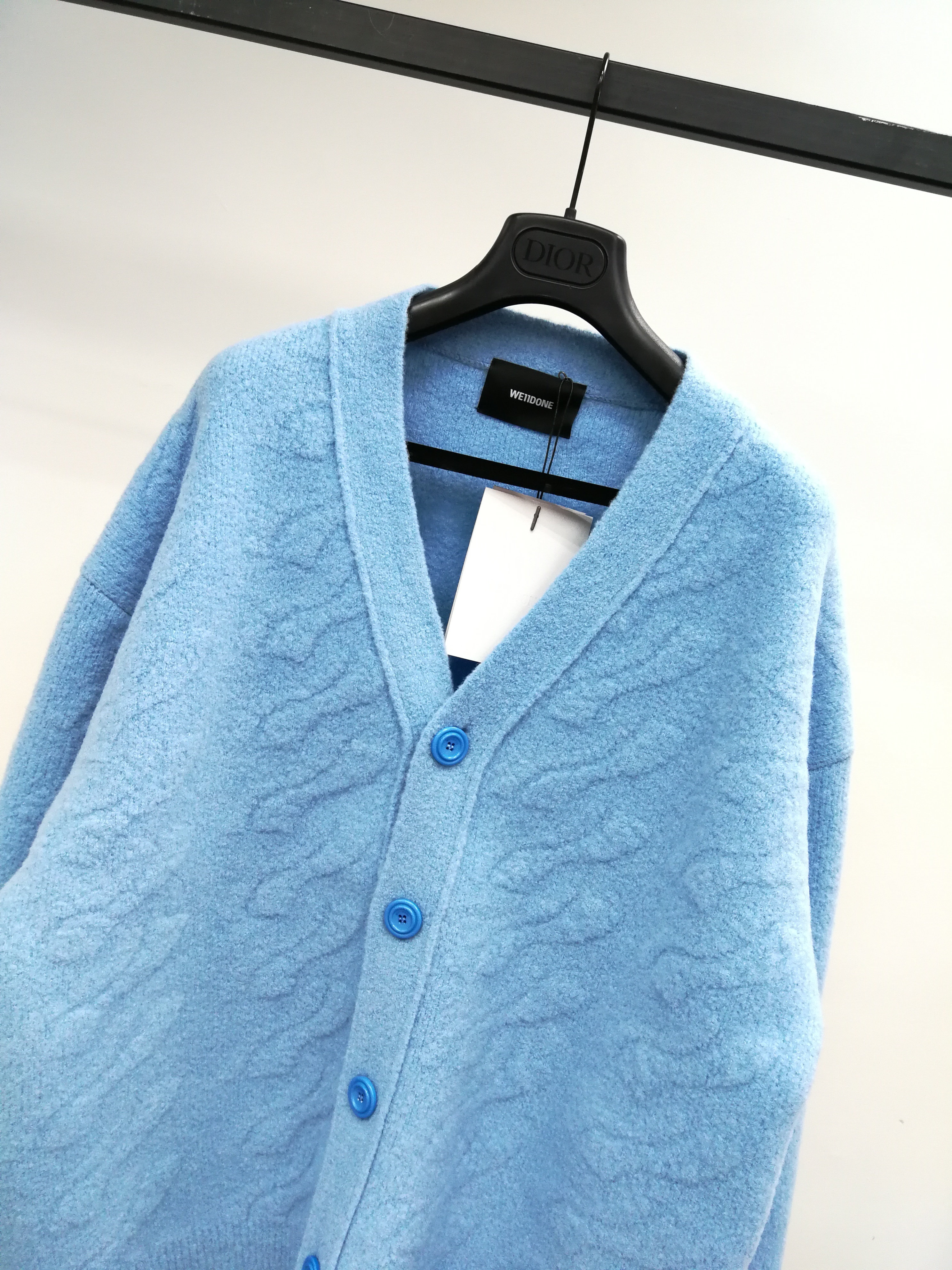 We11 Done Knitted Cardigan In Blue