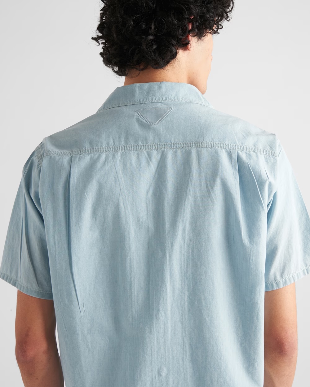 Prada Chambray Shirt In Blue