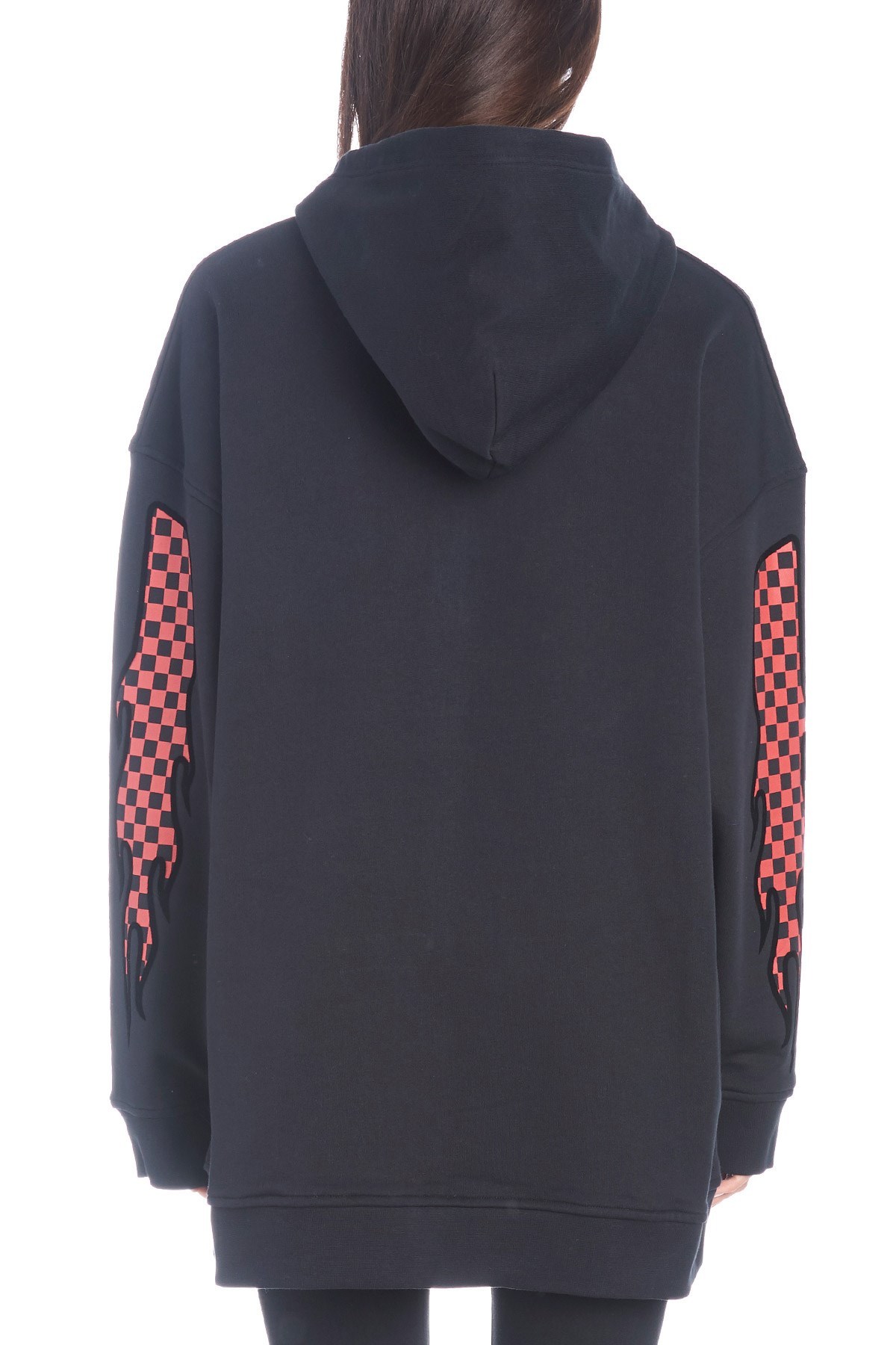 Shop Mcq By Alexander Mcqueen Swallow Front Zipper Hoodie In Black