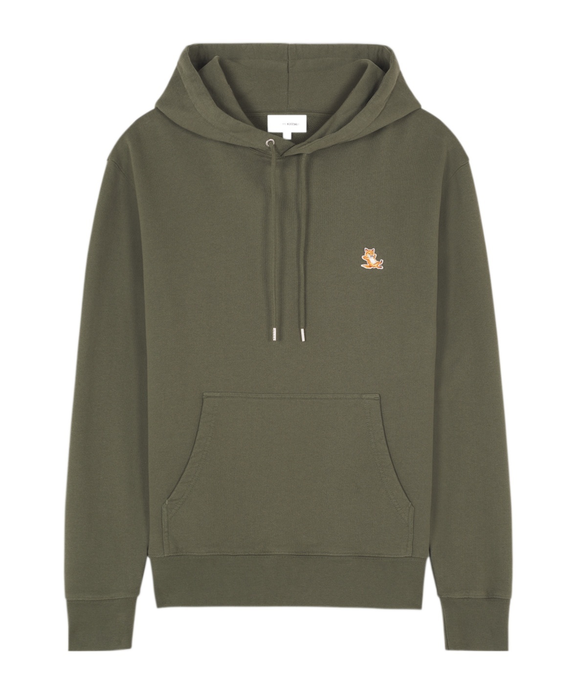 Shop Maison Kitsuné Chillax-fox Motif Cotton Hoodie In Green