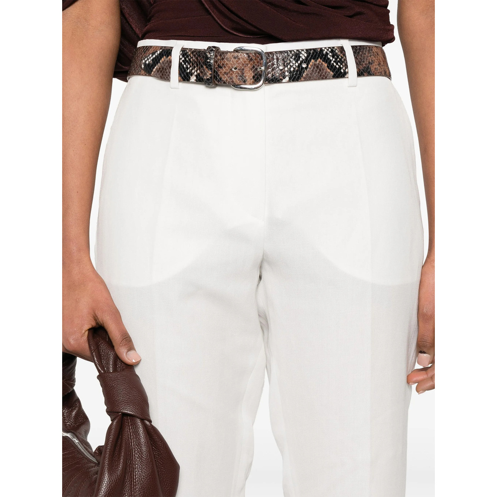 Sportmax Belt Loops Slacks In White