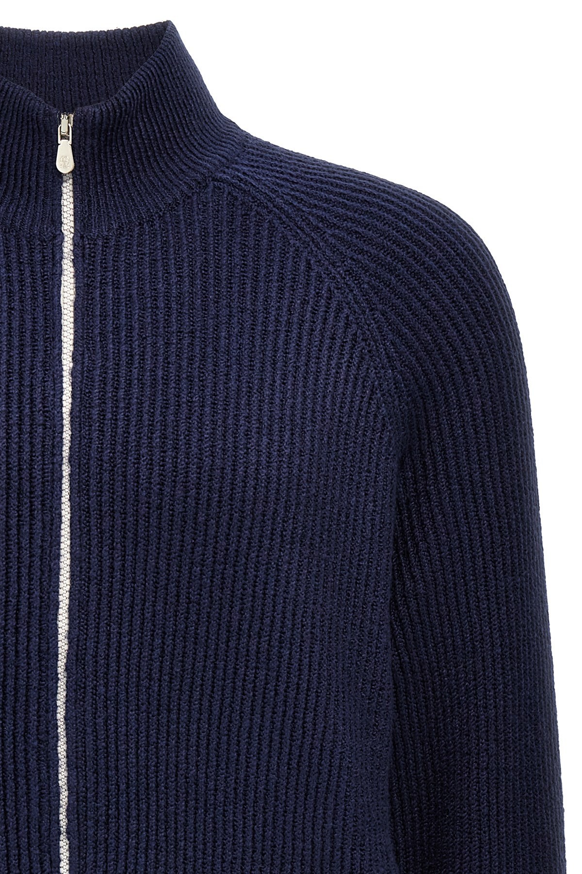 Brunello Cucinelli Zip-front Cardigan In Black