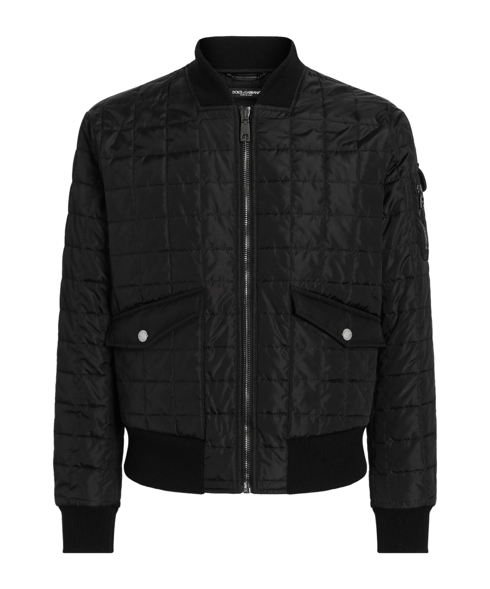 Dolce & Gabbana Quilted Bomber Jacket In Black