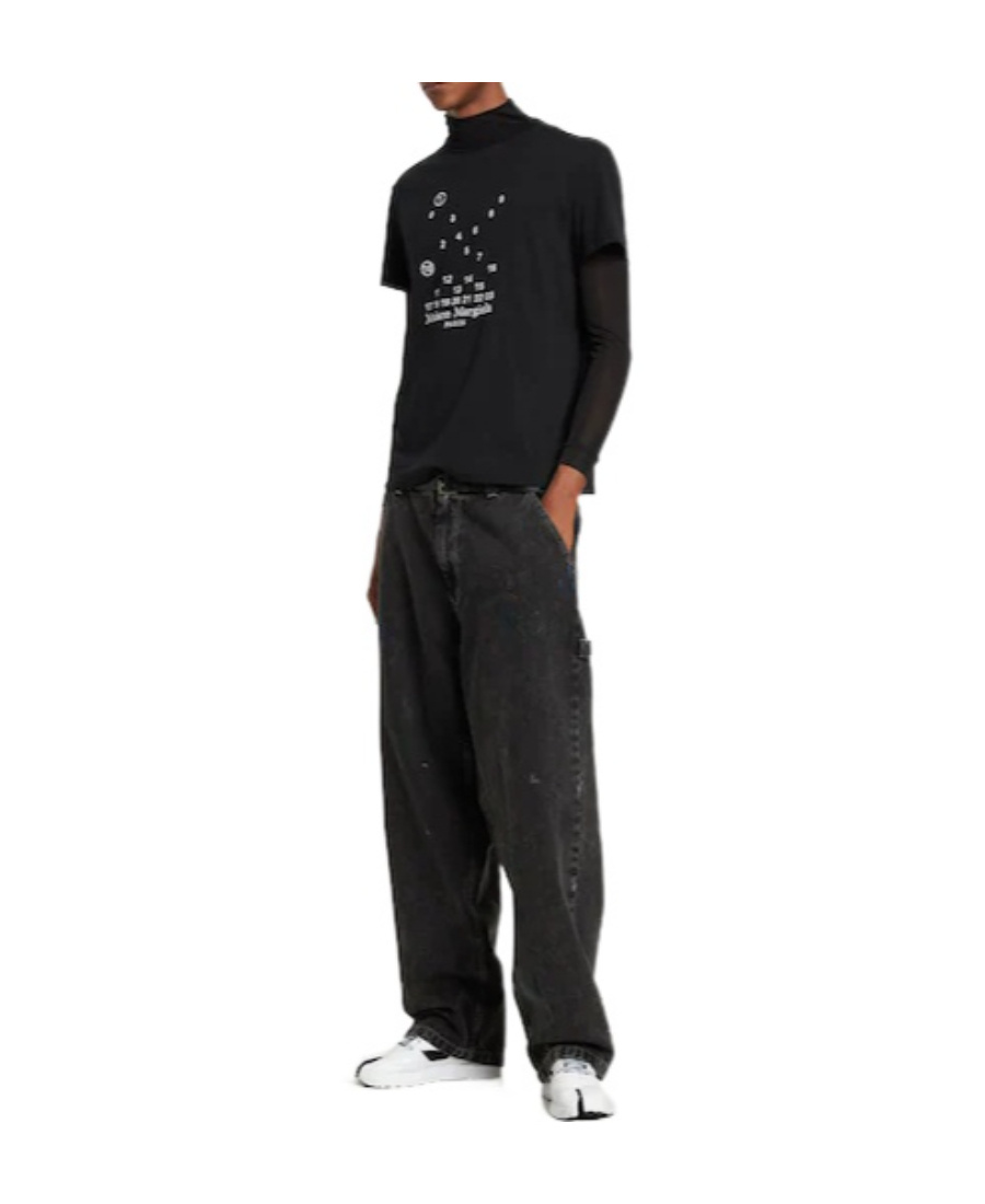Maison Margiela Graphic-print Short-sleeve T-shirt In Black
