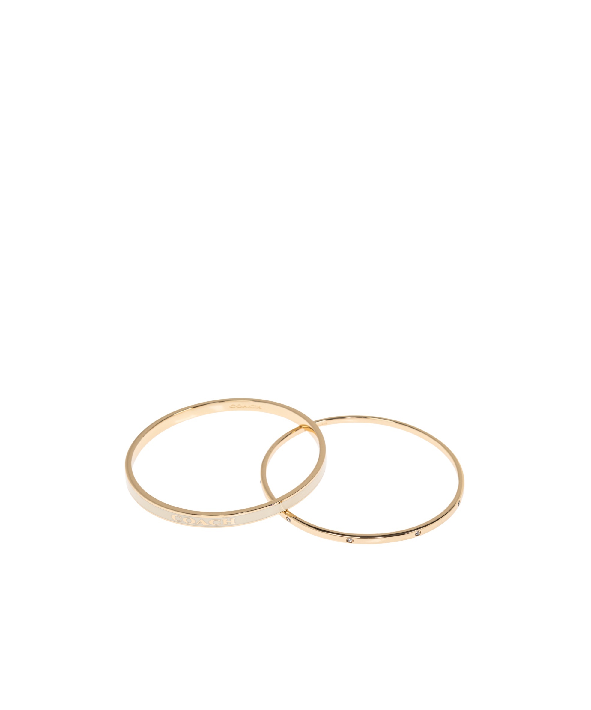 COACH CRYSTAL-EMBELLISHED BRACELETS (SET OF TWO)