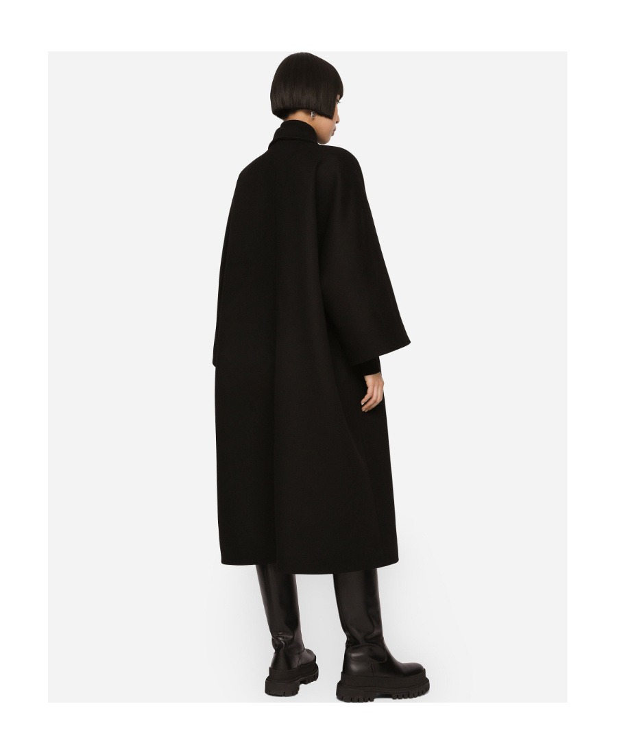 Dolce & Gabbana Long Double-breasted Coat In Black