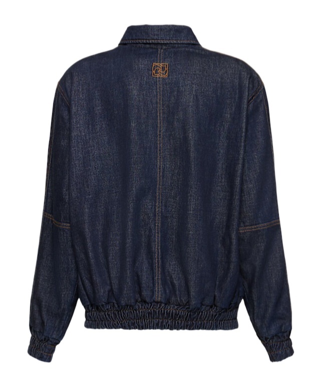 MAGDA BUTRYM LAPEL LONG-SLEEVED DENIM COAT