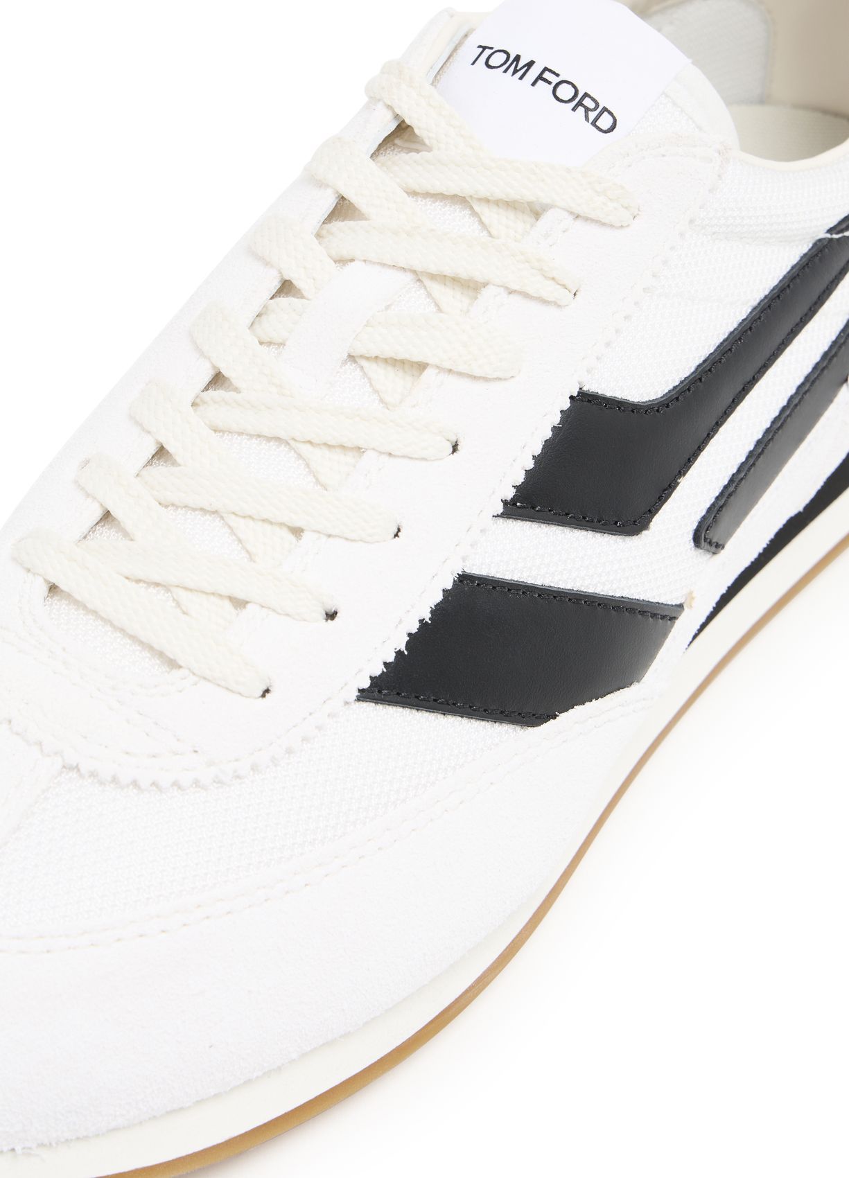 Shop Tom Ford Lace-up Sneakers In White