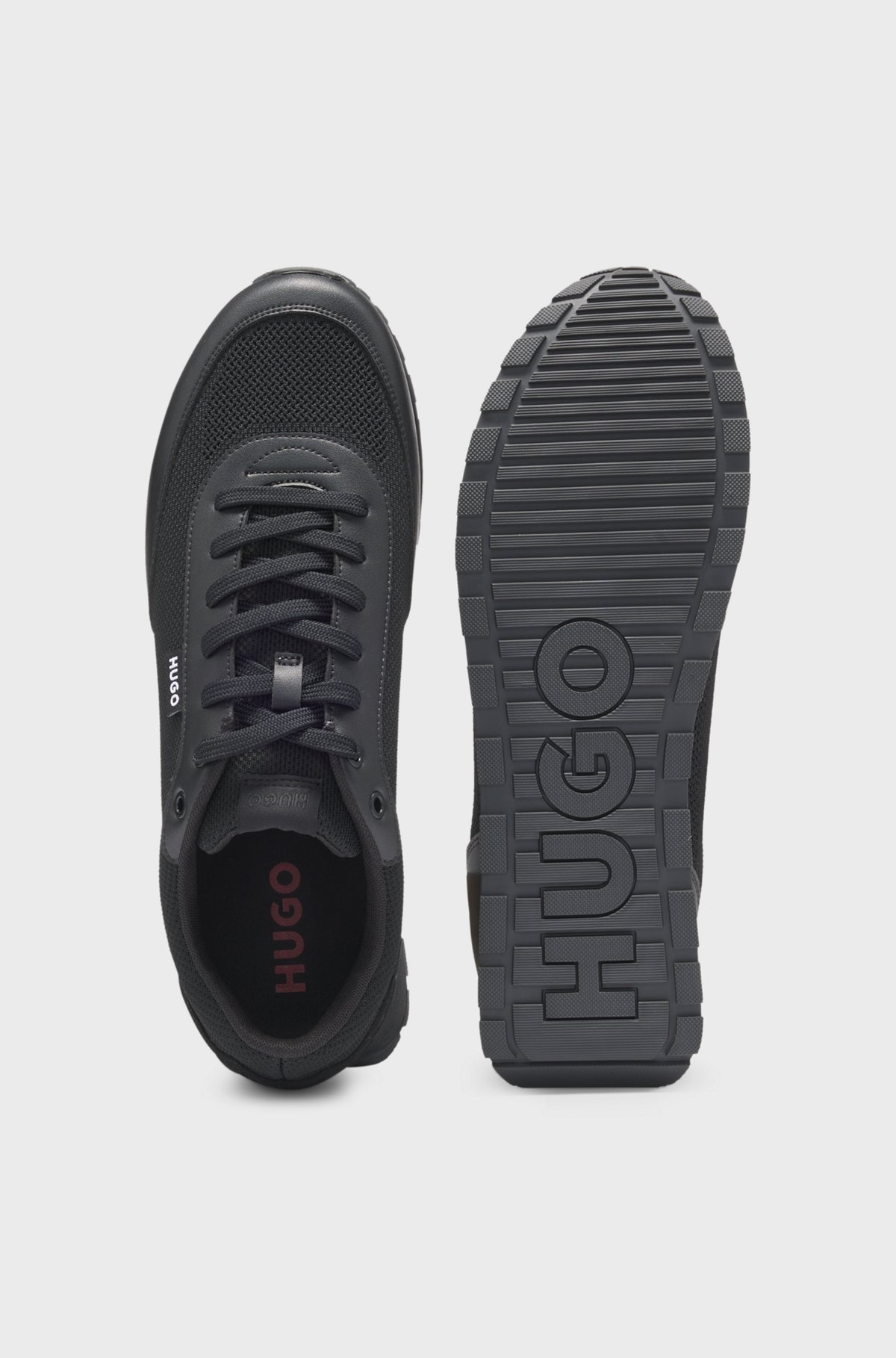 Hugo Boss Fabric Low-top Athletic Sneakers In Multi