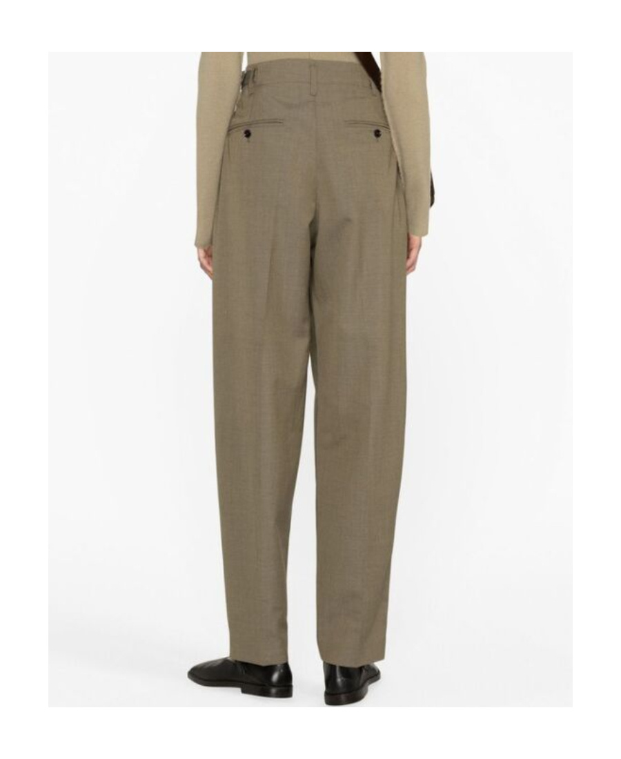 Lemaire Wide-leg Wool-blend Trousers In Gray
