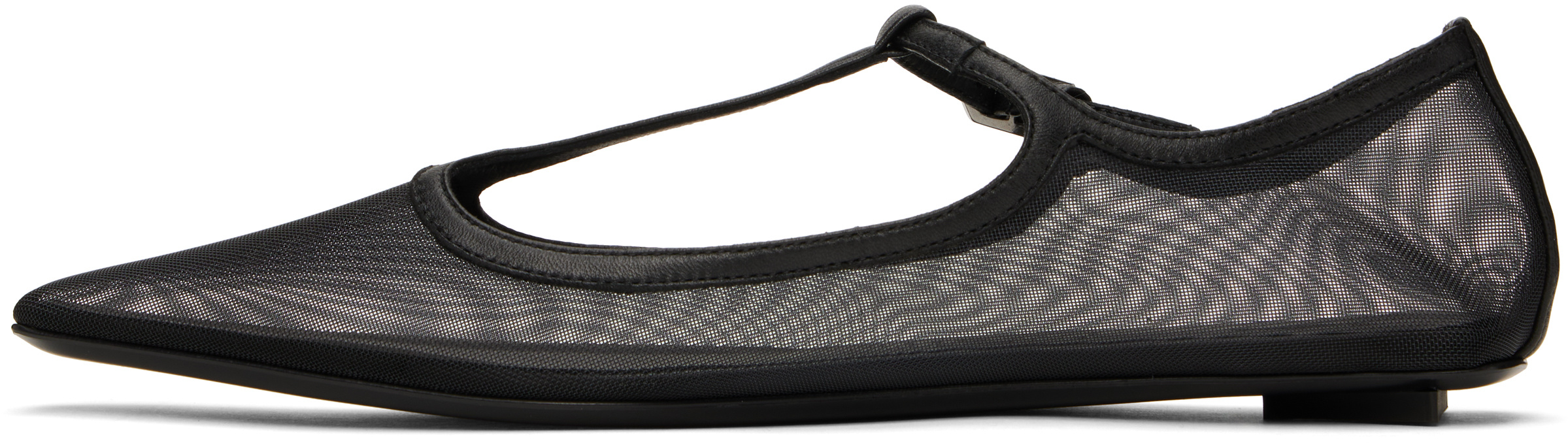 Attico Juno Ballet Flats In Black