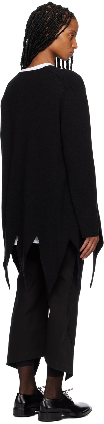 Shop Comme Des Garçons Cut-out Detail Asymmetric Jumper In Black