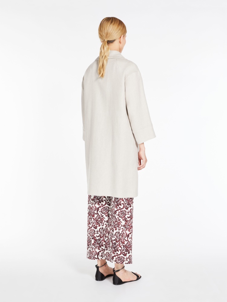 Max Mara Single-breasted Coat In White