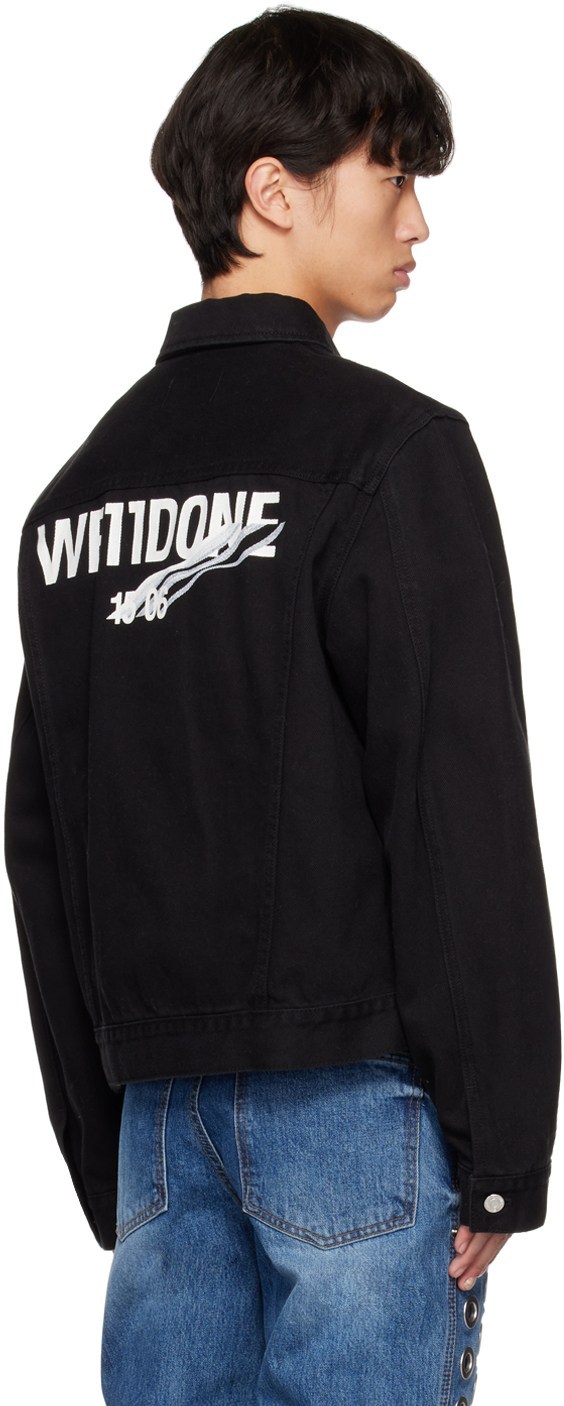We11 Done Regular-fit Denim Jacket In Black