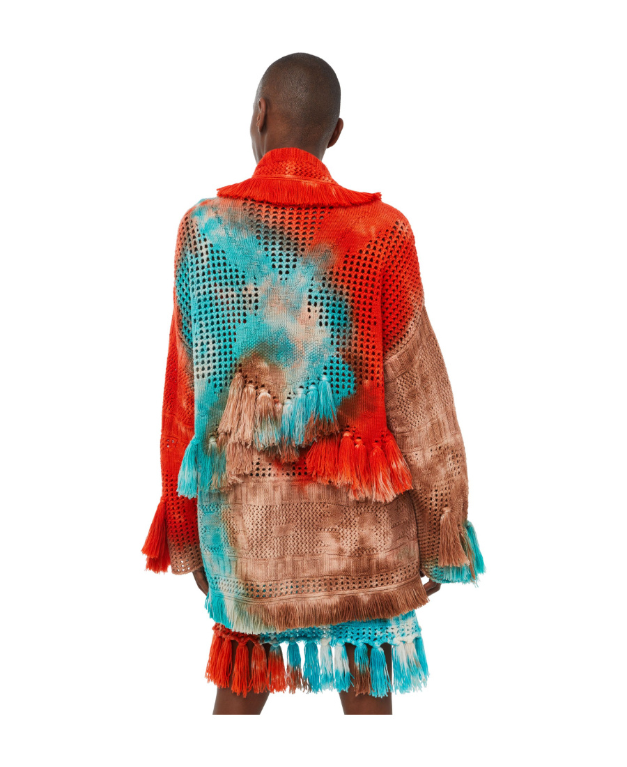 ALANUI ALANUI CALIFORNIA DREAMING TIE-DYED FRINGED CARDIGAN