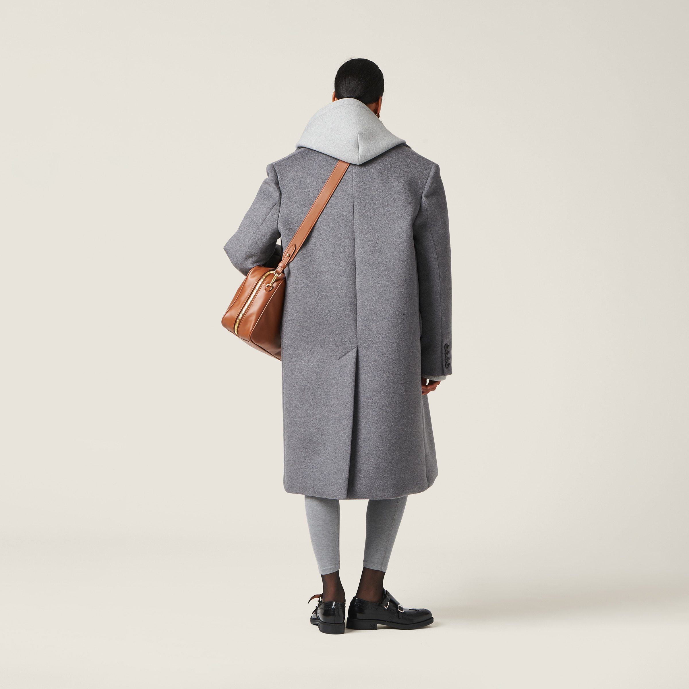 MIU MIU SINGLE-BREASTED VELOUR COAT