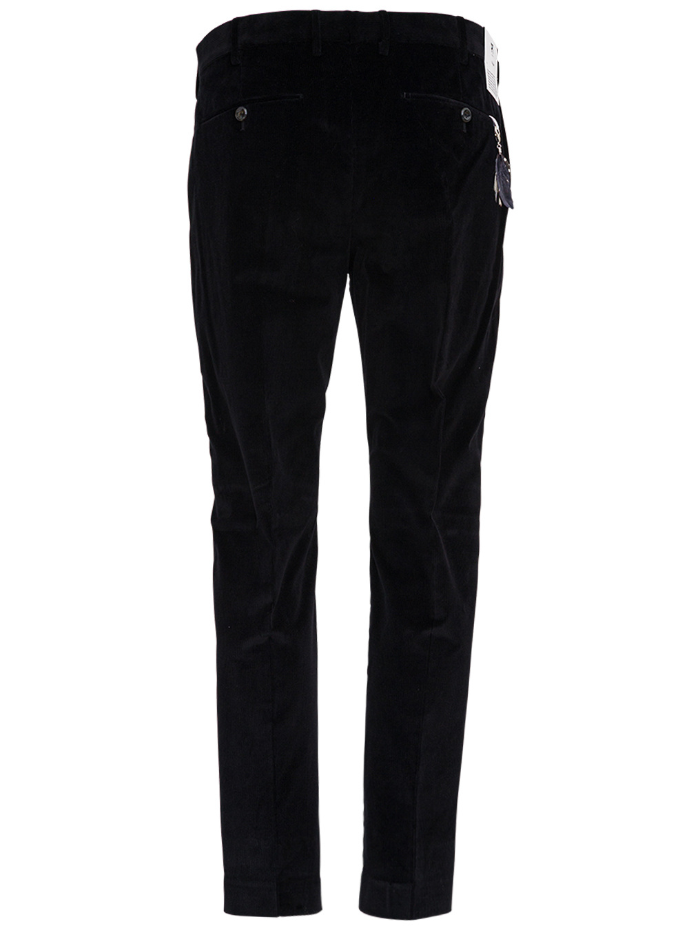 Pt01 Cropped Velvet Trousers In Black