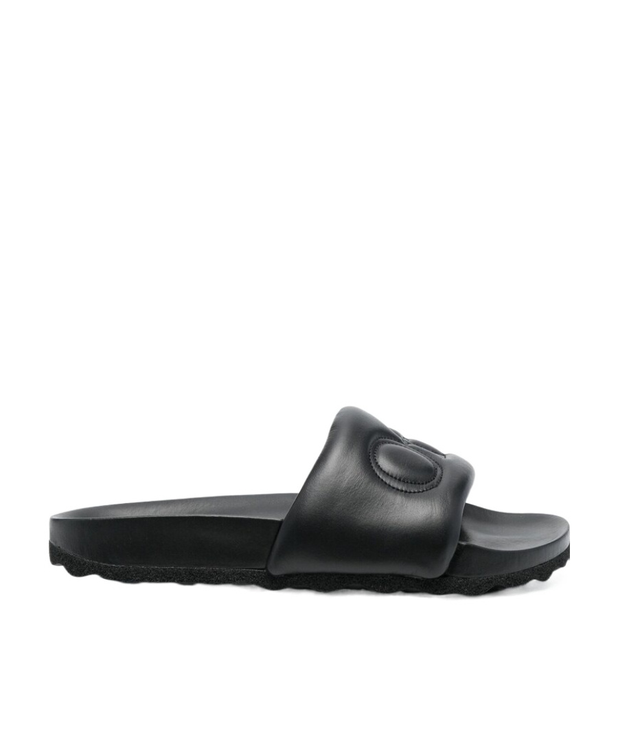 Off-white Bookish Sponge Logo-embroidered Slides In Black