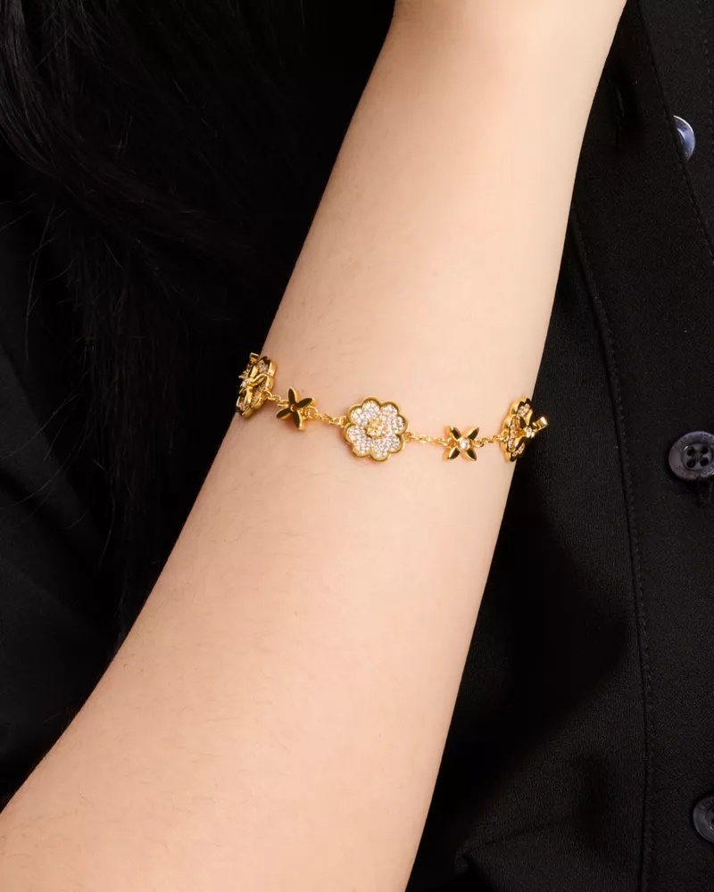 Kate Spade Floral Pattern Bracelet In Yellow