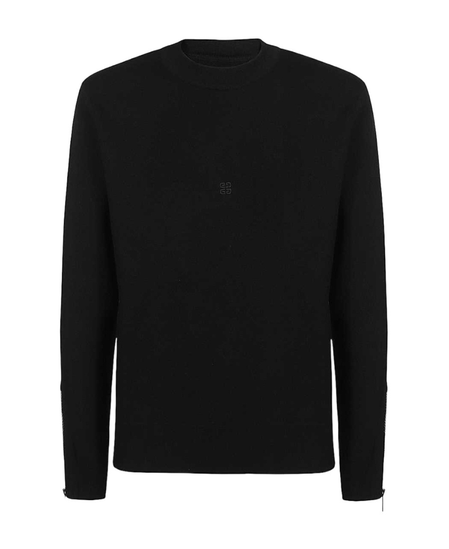 Givenchy Crew-neck Wool Sweater In Black