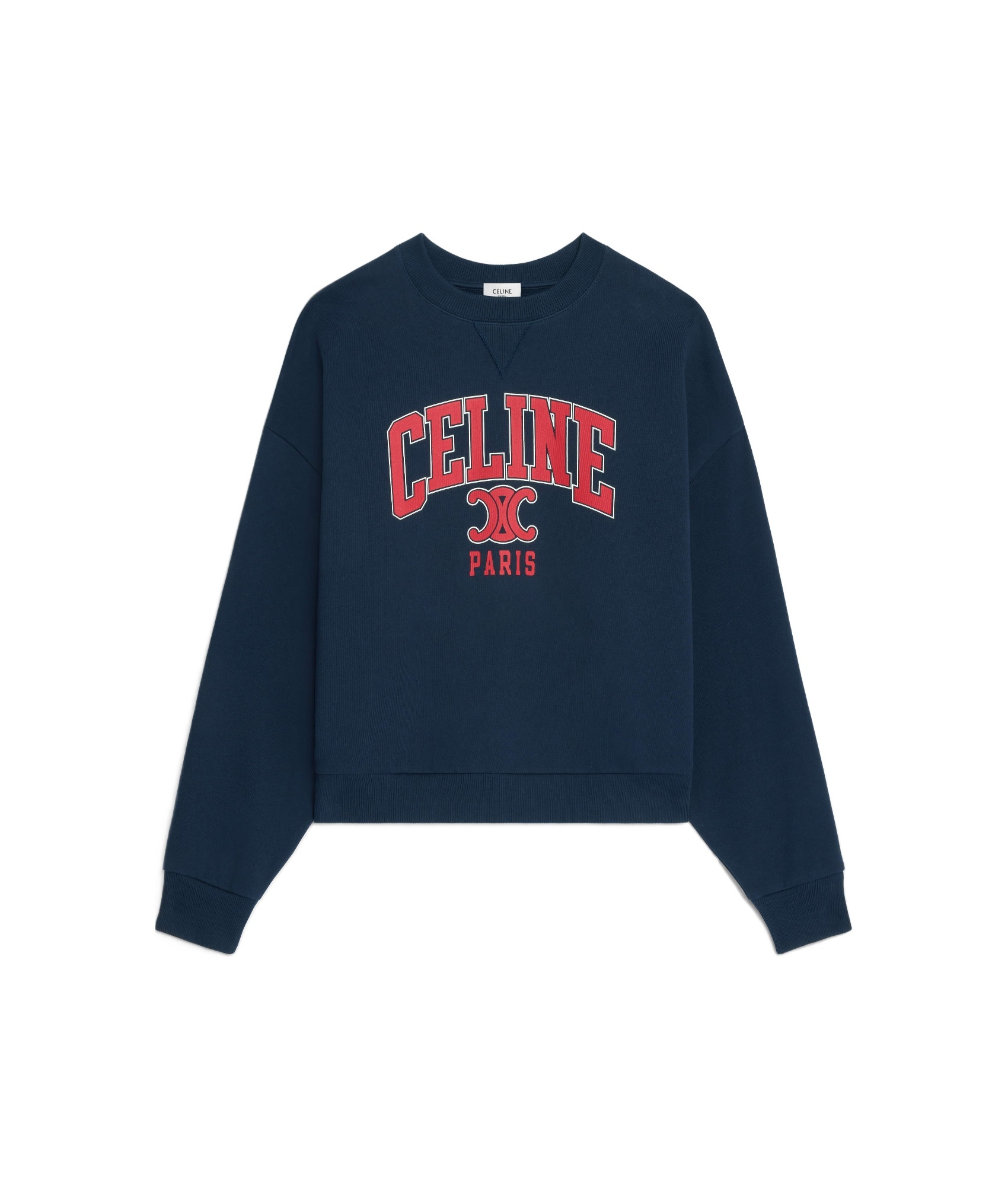 Celine Extra Large Fleece Sweatshirt In Blue