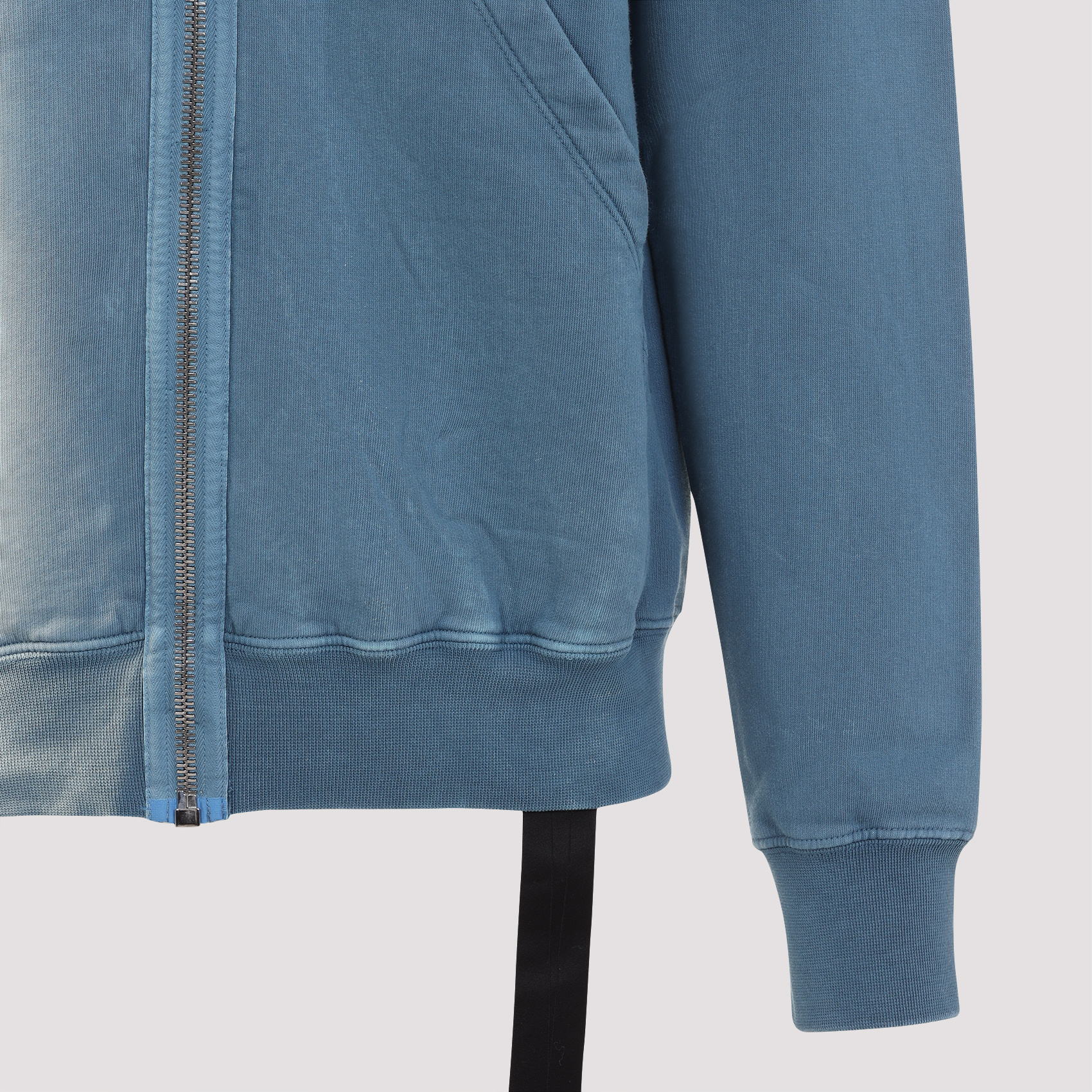 Rick Owens Drkshdw Gimp Zip-up Sweatshirt In Blue