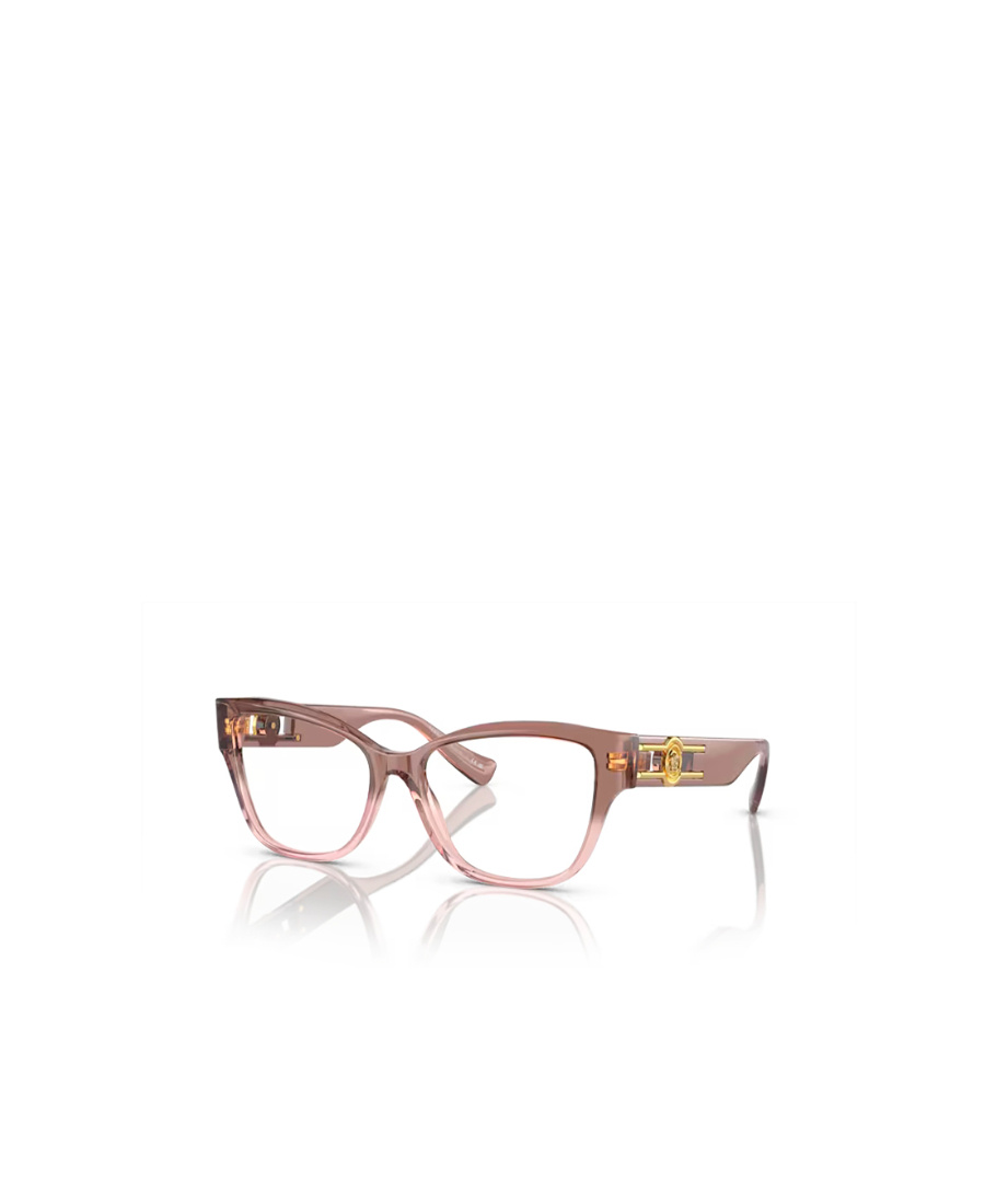Versace Medusa-plaque Square-frame Glasses In Brown