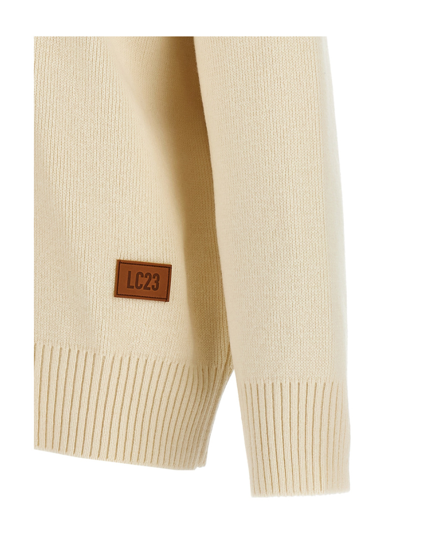 Lc23 Long-sleeved Rib Sweater In Nude