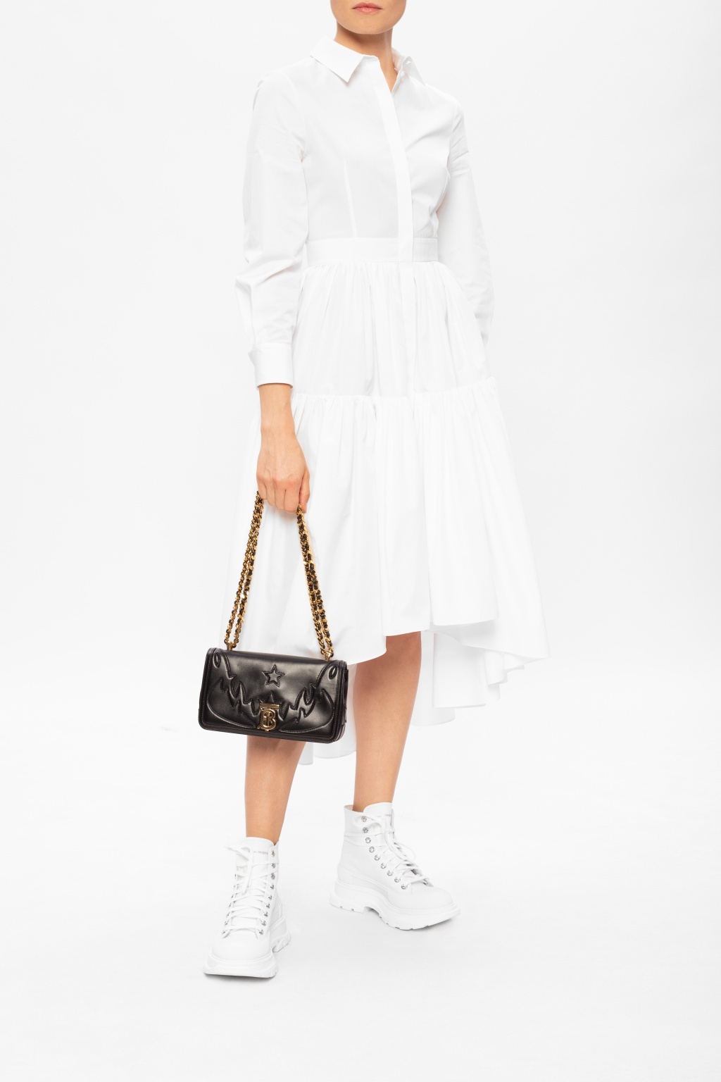 Alexander Mcqueen Tread Slick Ankle Boots In Animal Print