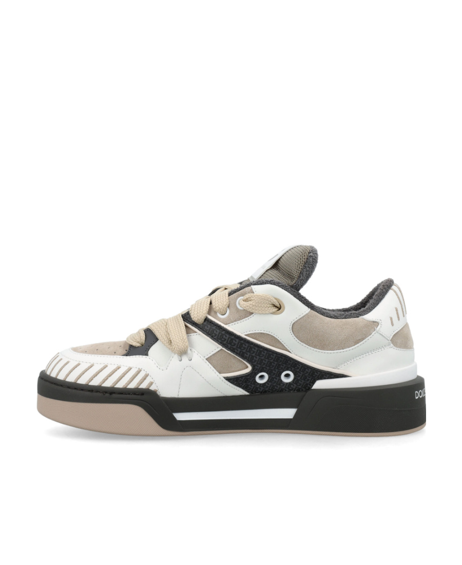 Dolce & Gabbana New Roma Leather Sneakers In Black