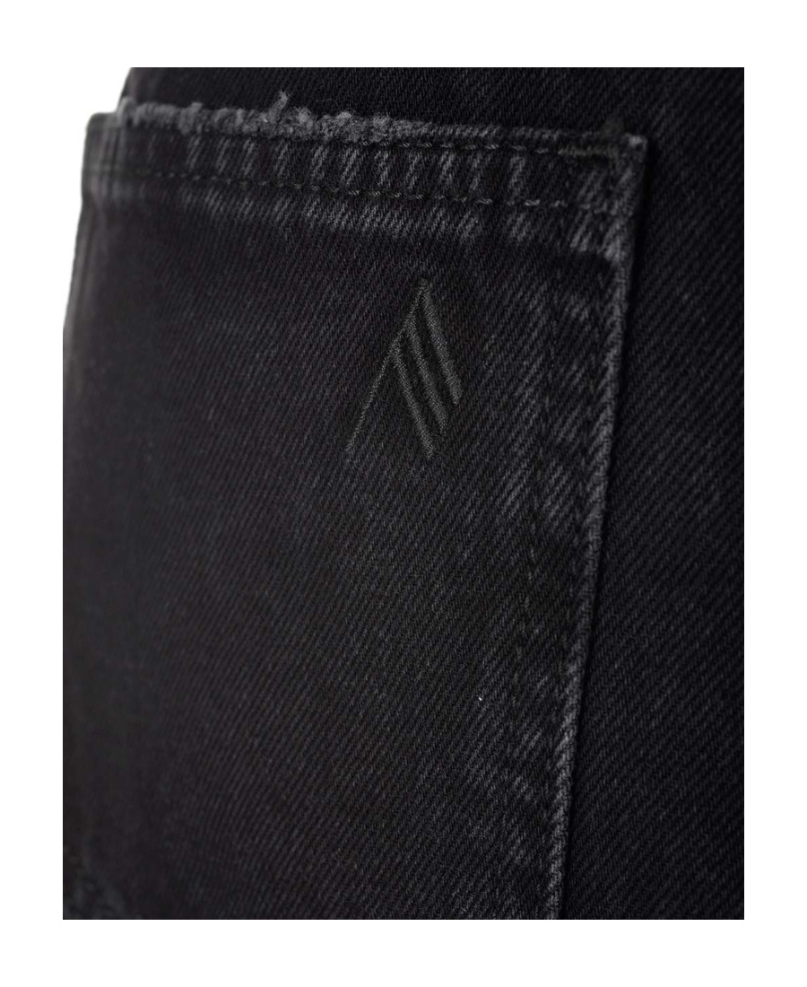 Attico 'fay' Black Mini-skirt With Oversized Cargo Pockets In Black