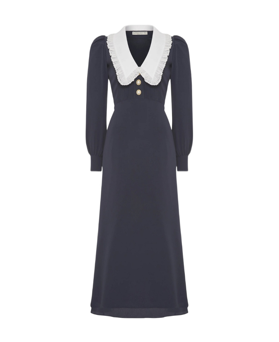 Alessandra Rich Long Sleeved Dress In Black