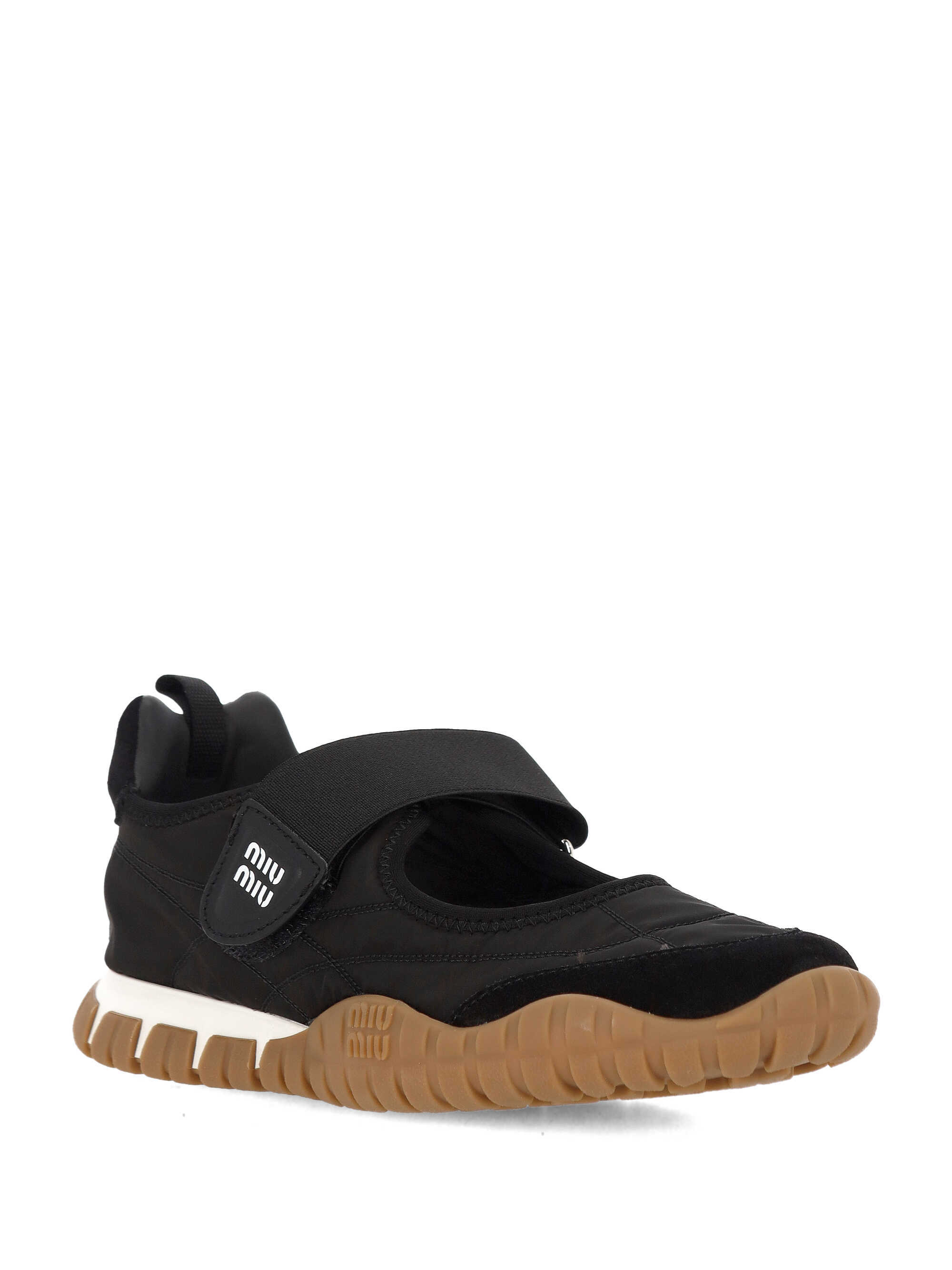 Miu Miu Tyre Ballerina Shoes In Black