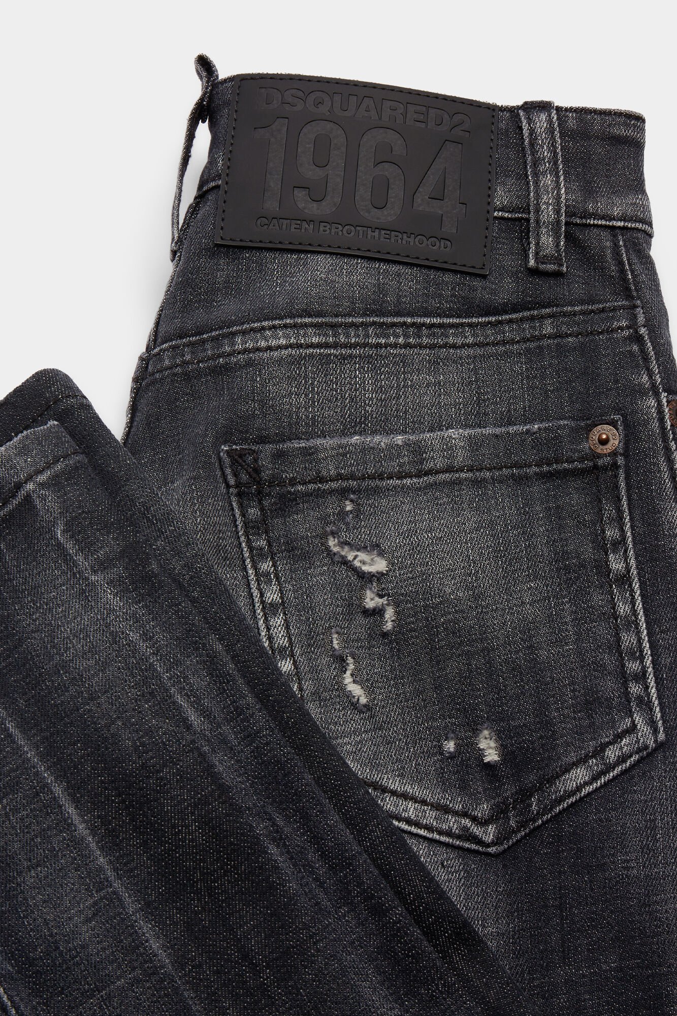 DSQUARED2 TWIST DISTRESSED-EFFECT JEANS
