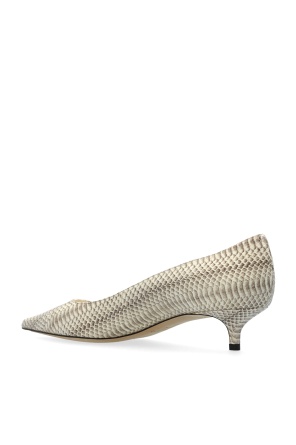 Jimmy Choo 40mm Amelia Snakeskin Pointed-toe Pumps In Animal Print