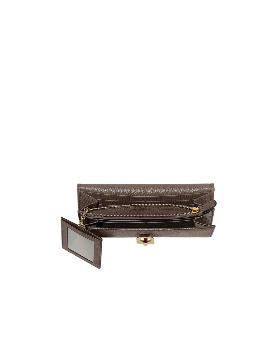 Ferragamo Continental Flap Purse In Brown