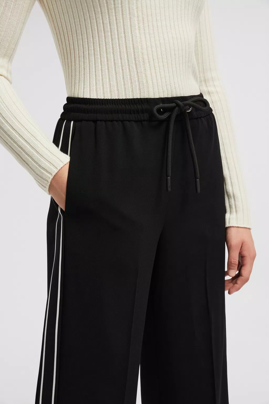 MONCLER SATIN TRACK PANTS 