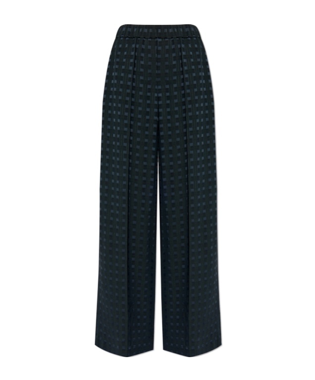 Kenzo Weave Palazzo Pants In Black