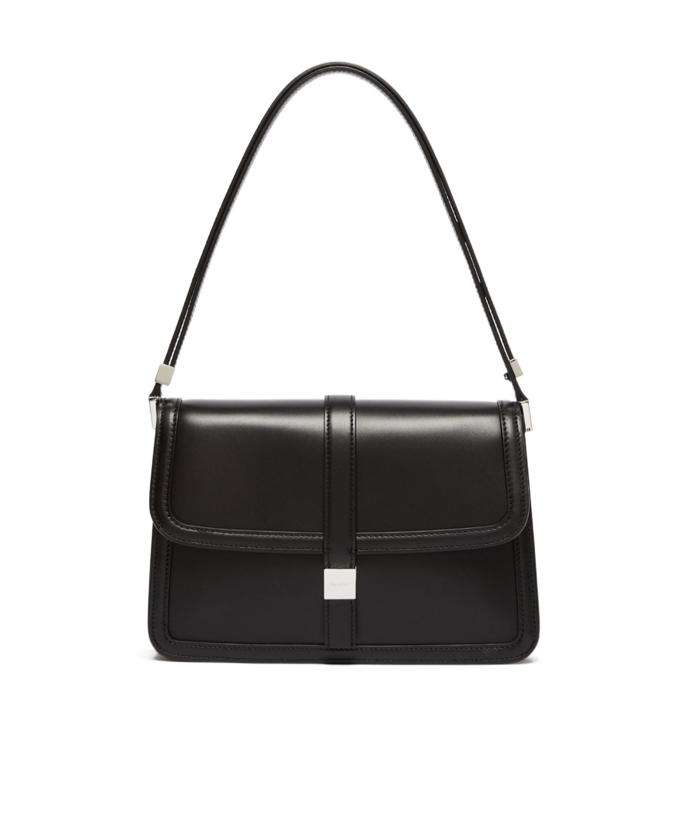 Max Mara Natural Leather Handbag In Black