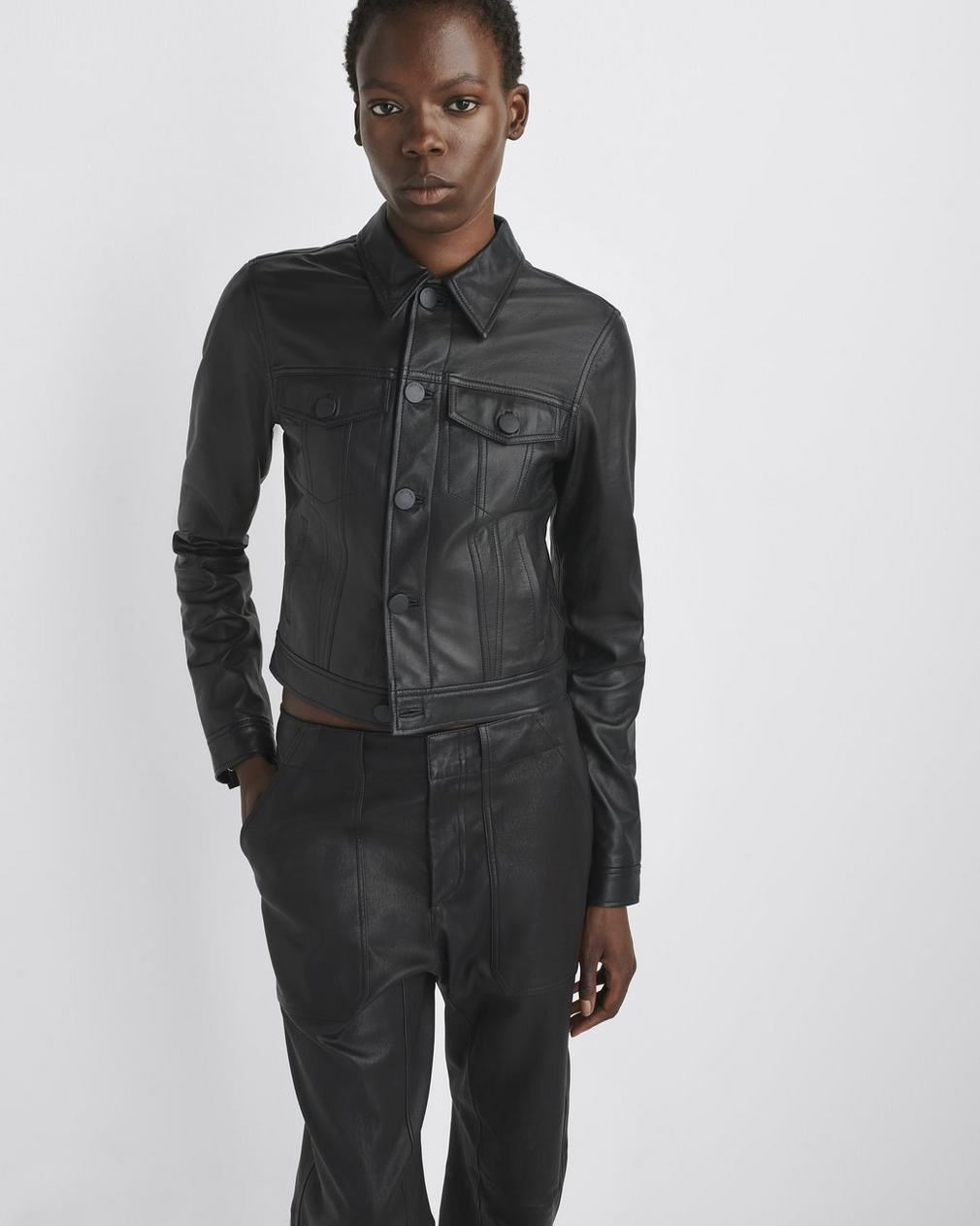 Rag & Bone Long-sleeved Leather Jacket