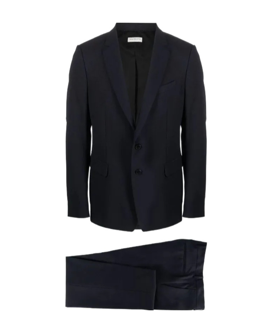 Dries Van Noten Single-breasted Suit With Two Pieces In Black